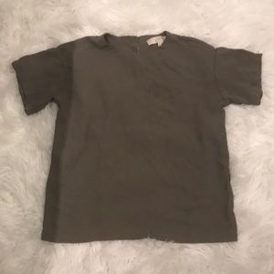Loft Olive Green Short Sleeve Top